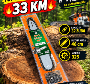 Dva lanca + vodilica za motornu pilu 46 cm