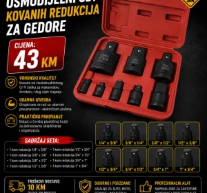 Osmodijelni set kovanih redukcija za gedore