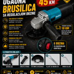 Ugaona brusilica sa regulacijom brzine - 900 W