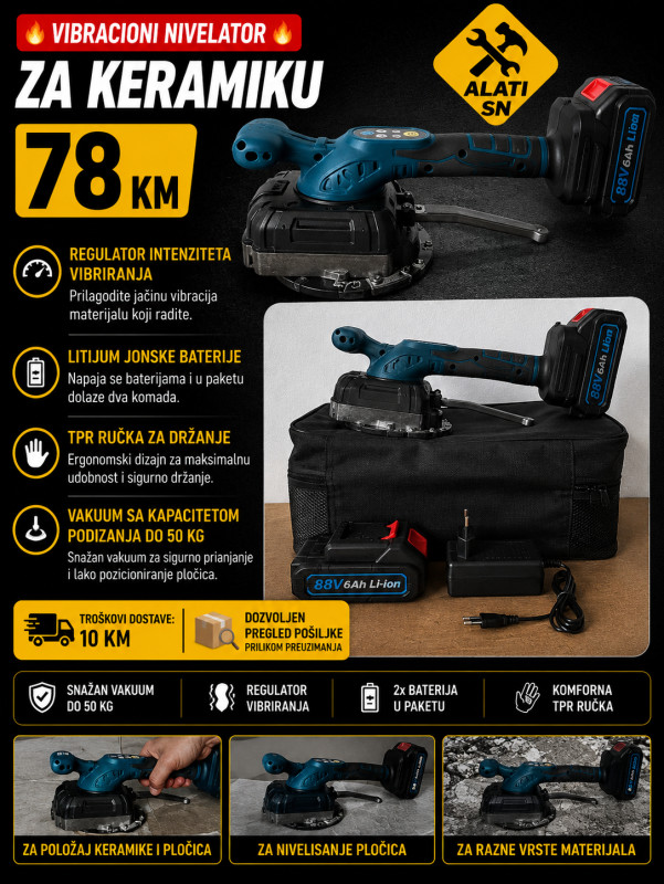 Vibracioni nivelator (vibrator) za keramiku
