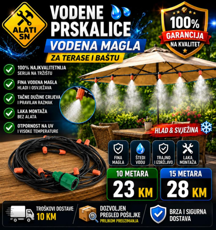 Originalne vodene prskalice za terase i baštu