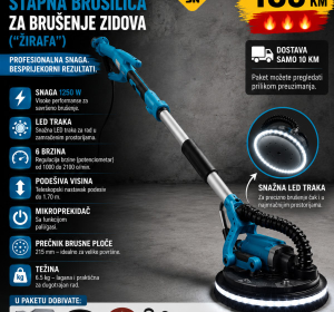 Štapna brusilica za brušenje zidova (žirafa) Straus