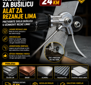 Nastavak za bušilicu - alat za rezanje lima