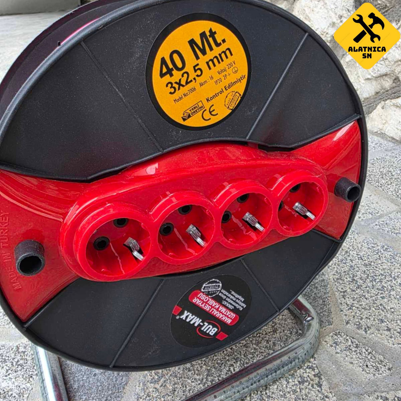 Motalica / kolotura BULMAX 3 × 2,5 mm², 40 m (crvena ili žuta)