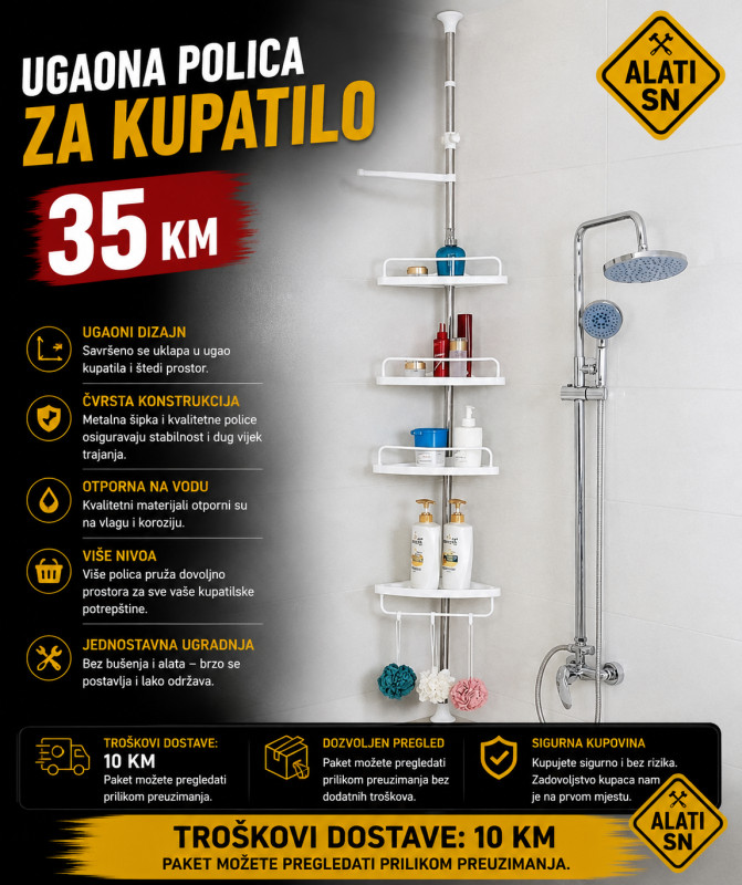 Ugaona polica za kupatilo