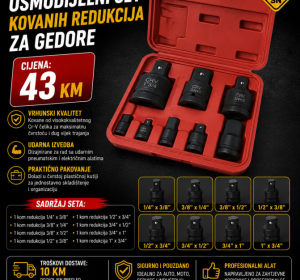 Osmodijelni set kovanih redukcija za gedore