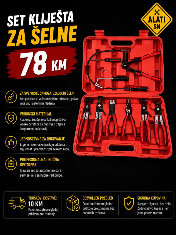 Set kliješta za šelne