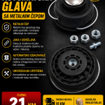 Automatska glava sa metalnim čepom
