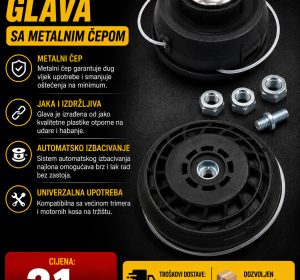Automatska glava sa metalnim čepom
