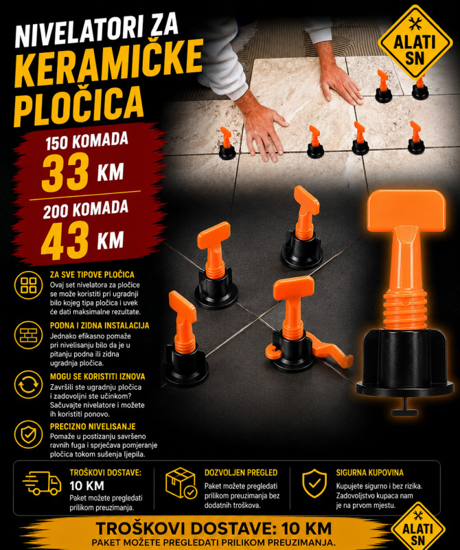 Nivelatori za lijepljenje keramičkih pločica