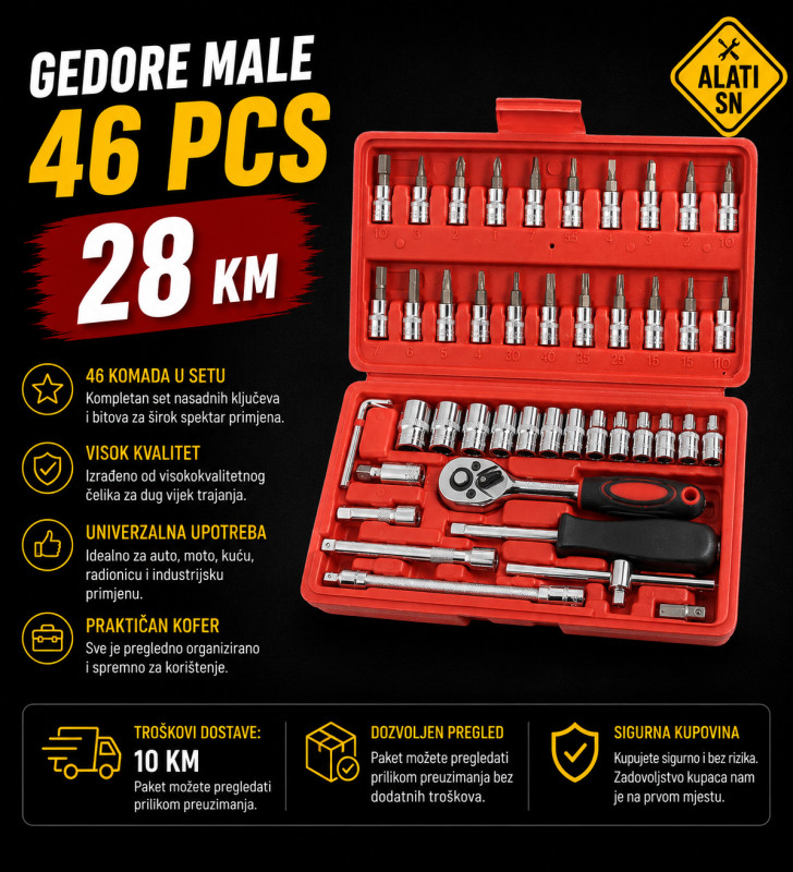 Gedore male 46 komada