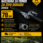 Nastavak za trimer - za živu ogradu (živicu)