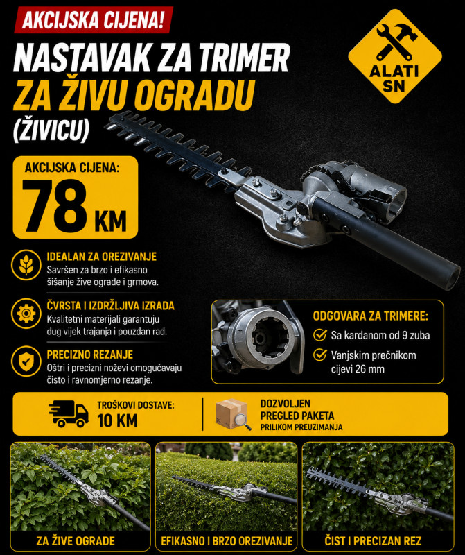 Nastavak za trimer - za živu ogradu (živicu)