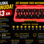 Set kovanih torx nastavaka