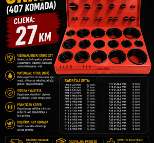 Set gumica Oring (407 komada)
