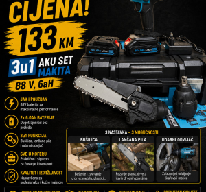 3 u 1 aku set Makita 88 V, 6 Ah