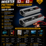 Inverteri - pretvarači napona 1500 W i 2000 W