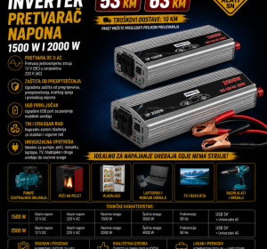 Inverteri - pretvarači napona 1500 W i 2000 W