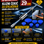Klizni čekić za izvlačenje udubljenja na limu auta