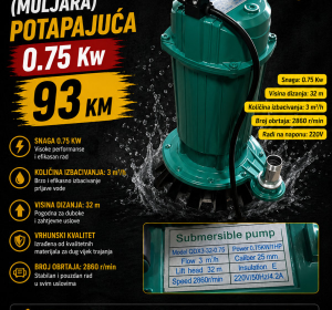 Pumpa za prljavu vodu (muljara) potapajuća 0.75 kW