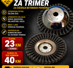 Čelična četka za čišćenje betonskih površina (100 mm)