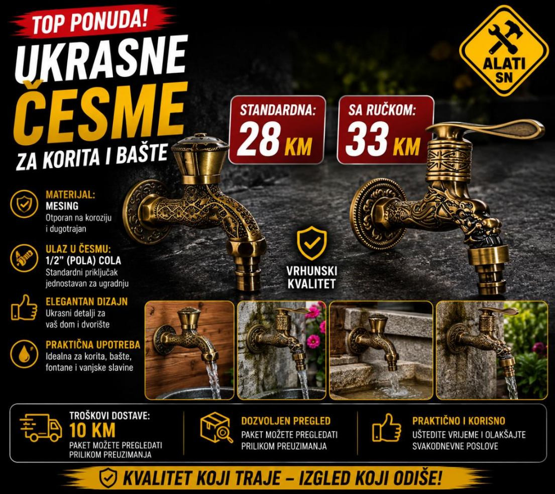 Ukrasne česme za korita i bašte