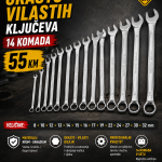 Set profesionalnih okasto - vilastih ključeva 14 komada
