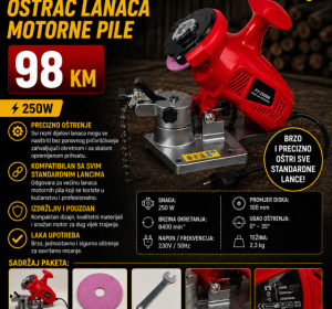 Električni oštrač lanaca motorne pile 250 W