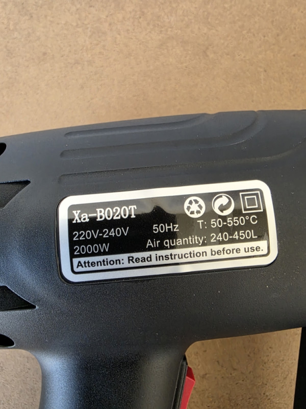 Industrijski fen za vrući zrak 2000 W
