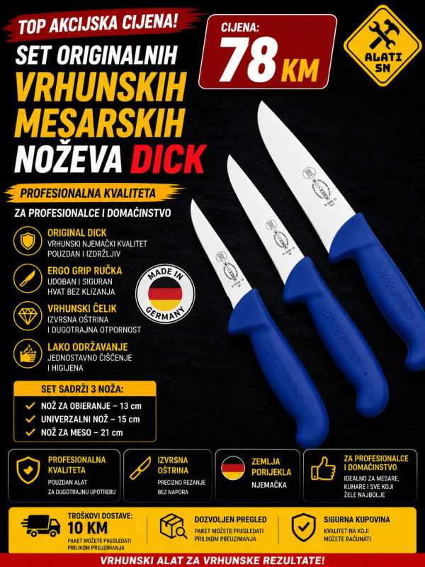 Set originalnih mesarskih noževa DICK