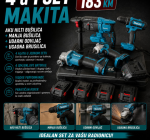 4 u 1 set Makita + 4 baterije