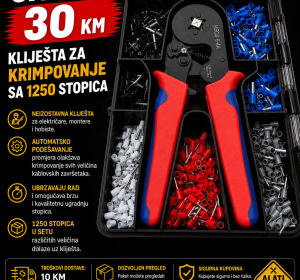 Kliješta za krimpovanje sa 1250 stopica