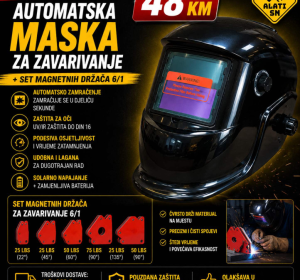 Maska za zavarivanje + set magneta za zavarivanje