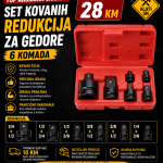 Šestodijelni set kovanih redukcija za gedore