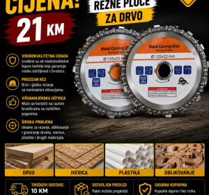 Rezne ploče za drvo 125 x 22mm - 2 komada