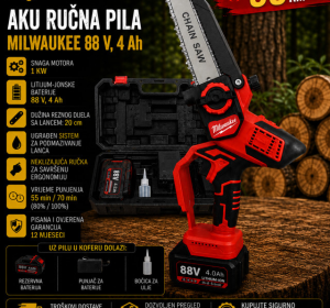 Aku ručna pila Milwaukee 88 V, 4 Ah