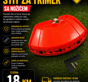 Štit za trimer sa nožićem