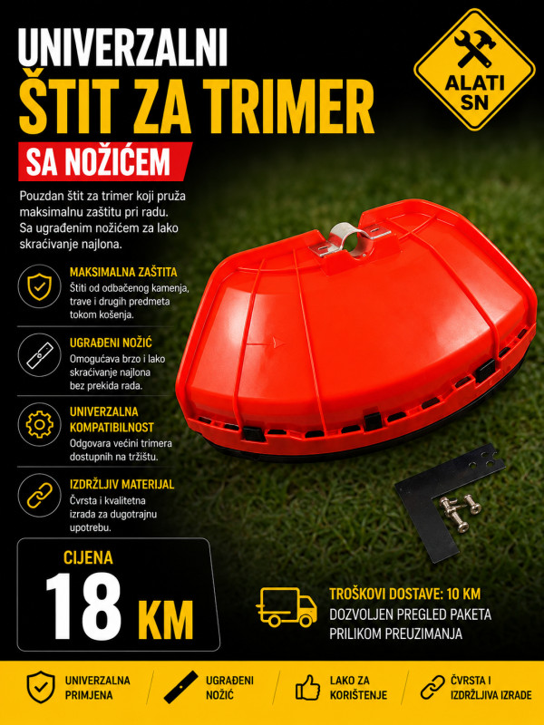 Štit za trimer sa nožićem
