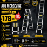 Alu merdevine teleskopske visina do 3,8 m