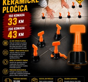 Nivelatori za lijepljenje keramičkih pločica