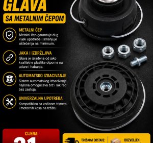 Automatska glava sa metalnim čepom