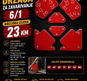 Set magnetnih držača za zavarivanje 6/1