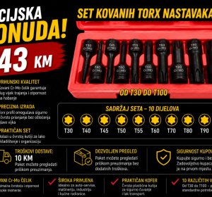 Set kovanih torx nastavaka