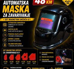 Maska za zavarivanje + set magneta za zavarivanje