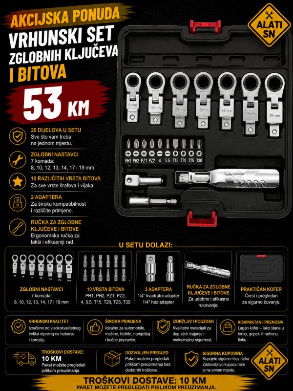 Vrhunski set zglobnih ključeva i bitova