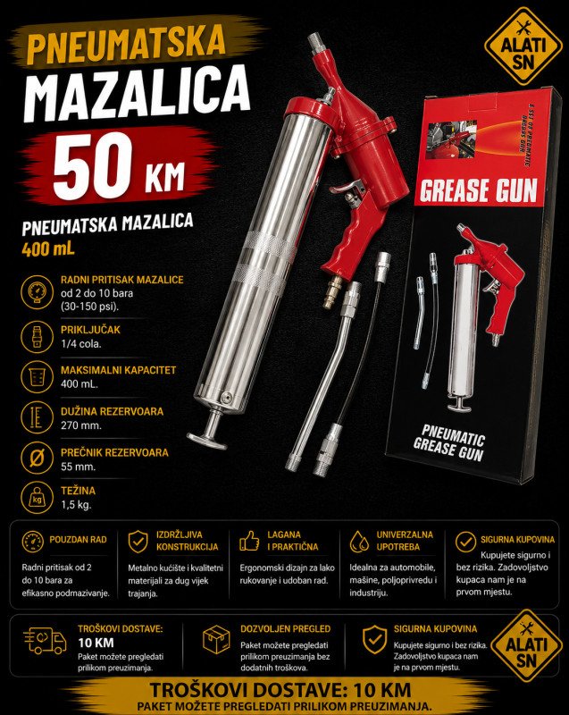 Pneumatska mazalica 400 mL