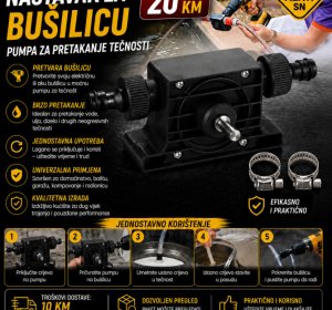 Nastavak za bušilicu - pumpa za pretakanje tečnosti