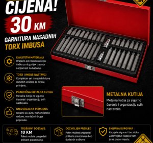 Garnitura nasadnih torx imbusa - 40 komada