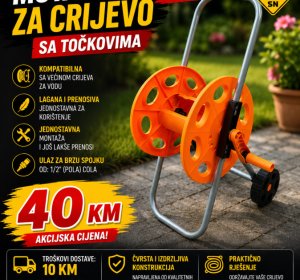 Motalica za crijevo (sa točkovima)