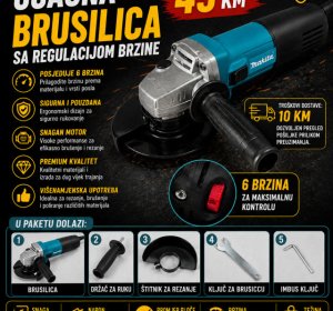 Ugaona brusilica sa regulacijom brzine - 900 W
